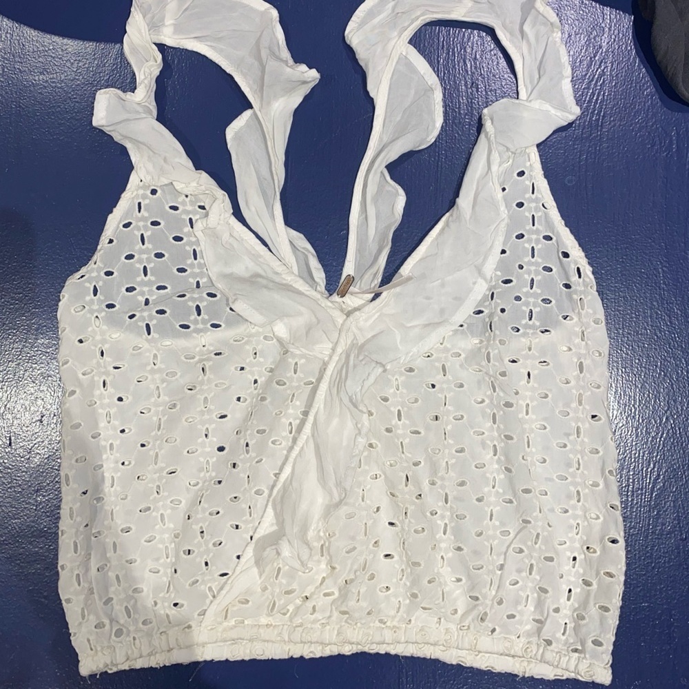 Free People boho eyelet tank size XS worn once